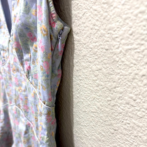 LoveShackFancy NWOT Arthur Baby Blue Skies Floral Flutter Sleeve Mini Dress Sz 0 - Picture 9 of 11